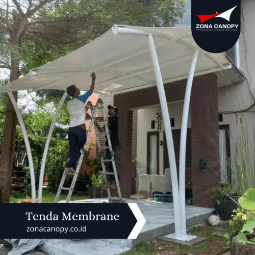 Canoppy Membrane Teras Rumah di Tanjung Priuk
